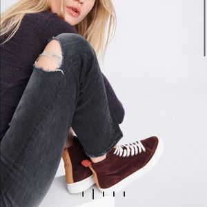 Rag & bone burgundy suede high tops, size 36.5 (US 6.5)